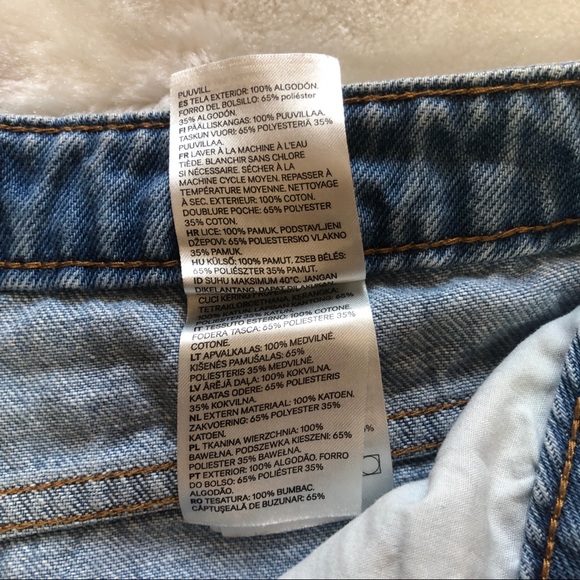 H&M High Rise Scalloped Hem Button-fly Jean Shorts Size 4 - Picture 7 of 10